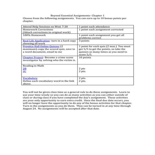 Chapter 2 beyond essential assignments