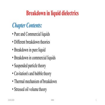 Chapter 2 breakdown in liquids