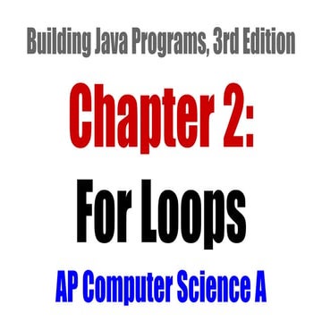 For Loops and Variables in Java | PPTX | Programming Languages | Computing