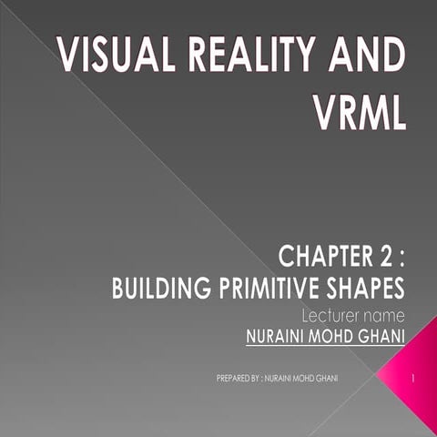 VISUAL REALITY AND VRML [Chapter 2 - BUILDING PRIMITIVE SHAPES]