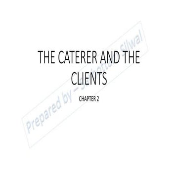 Chapter 2 cateres and d clients