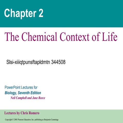 Chapter2 chemical context of life