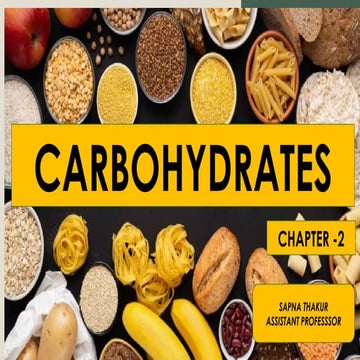 chapter 2 CHO.pptx Carbohydrates are monomers (single unit) or polymers (mult...