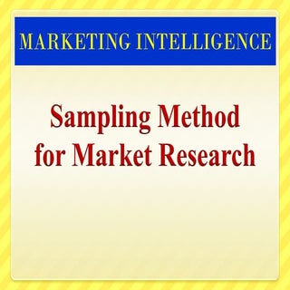 Market research-sampling method