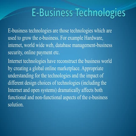 E business technology