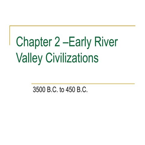 WH Chapter 2 early river valley civilizations, 3500 b.c.  450 b.c.
