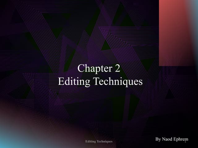 Chapter 2 Editing Techniques in Adobe Premiere Pro