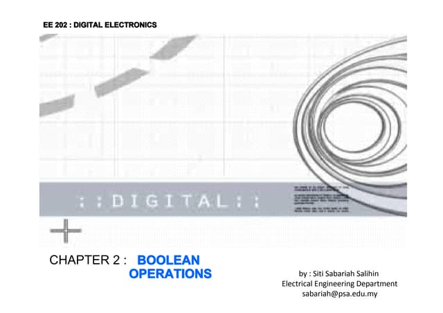 Chapter 2 ee202 boolean part a