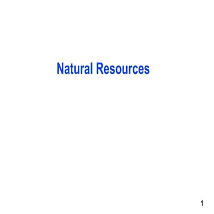 NATURE RESOURCES