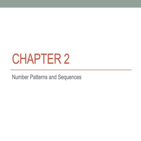 Chapter 2 Number patterns and sequences | PPTX