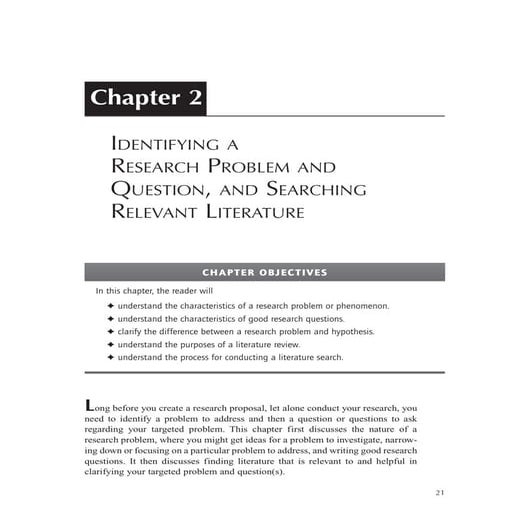 Chapter 2 Identifying a Research Problem