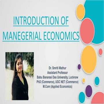 Introduction to managerial economics