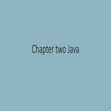 Chapter 2 java | PPT