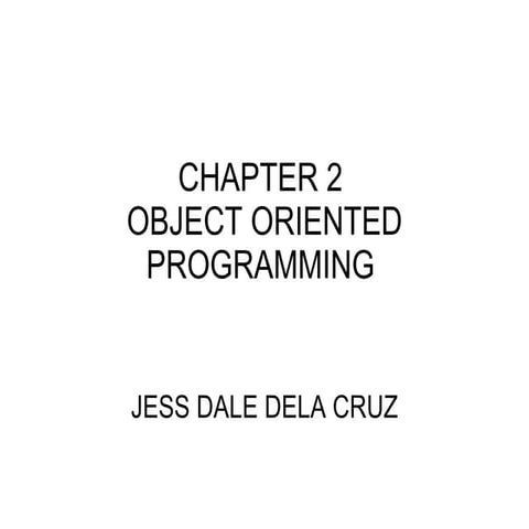 Chapter2 java oop | PPT