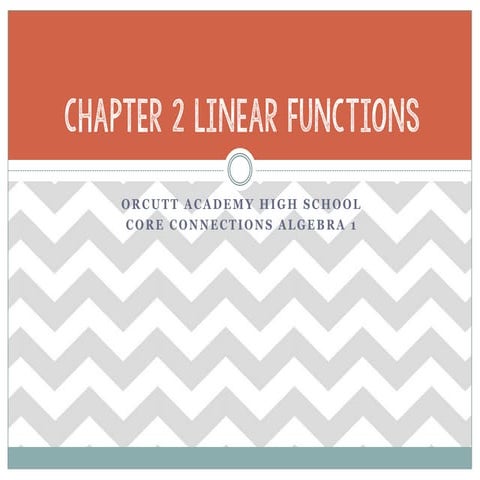 Chapter 2 Linear Functions | PPT
