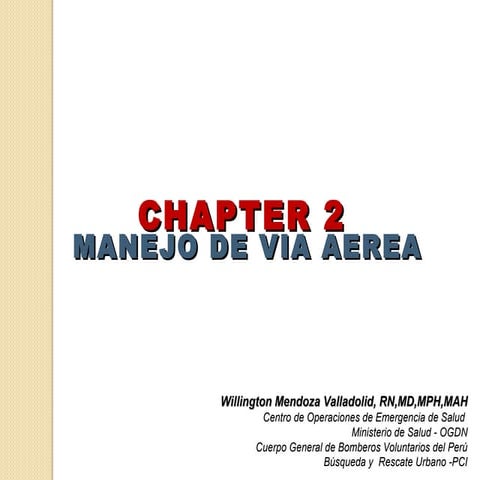 Chapter 2 Manejo de vía aérea