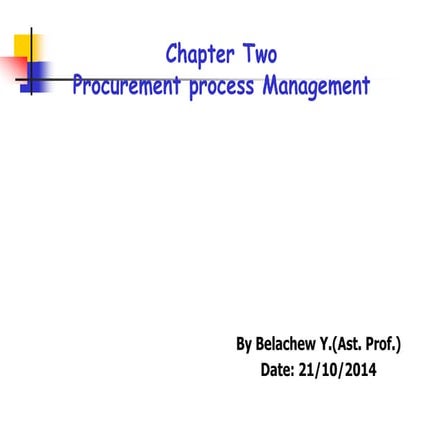 Chapter 2 procurment process