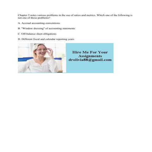 Chapter 2 notes various problems in the use of ratios and metrics- Whi.docx