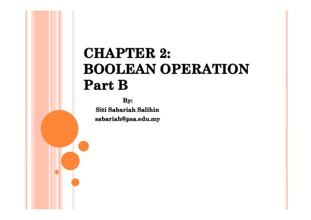 Chapter 2 part b boolean soppos