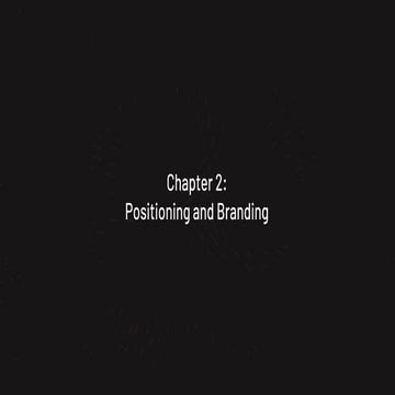 CHAPTER 2 POSITIONING AND BRANDING of company