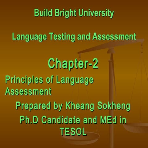 Chapter 2(principles of language assessment)