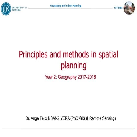 Principles of spatial planning- There are four spatial principles, which are ...