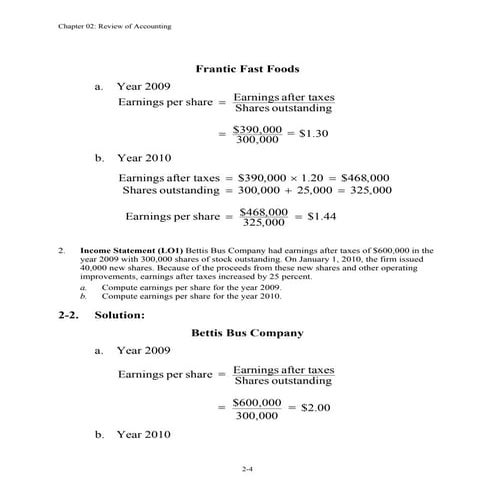 Chapter 2 basic financial statements exercise | DOCX