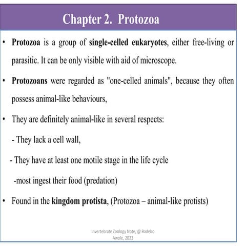 Chapter 2 protozoa and their phylum to get