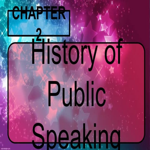 History of Public Speaking