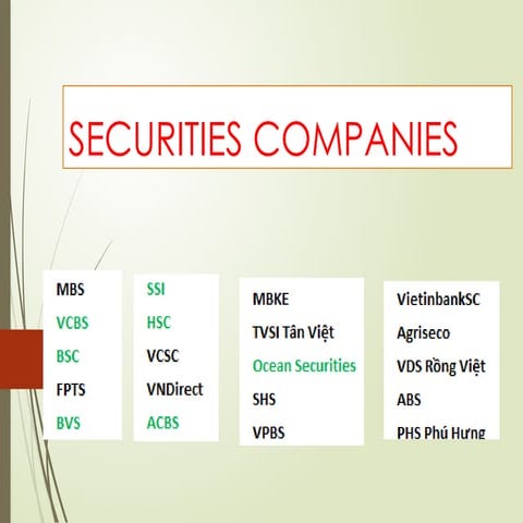 Comprehensive Overview of Securities Companies and Their Market Roles ...