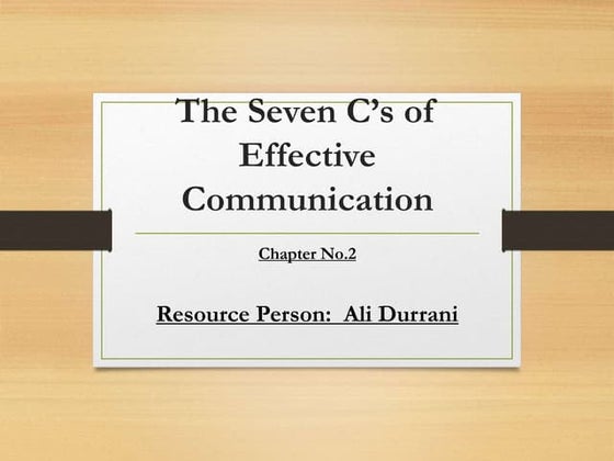 7 c's of communication | PPT