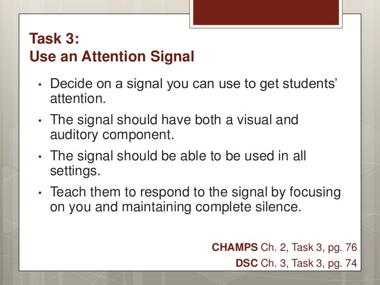 Chapter 2 Task 3 Use an Attention Signal