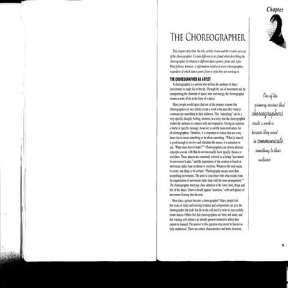 Chapter 2 the choreographer