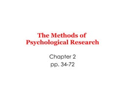Research Methods in Psychology | PPT