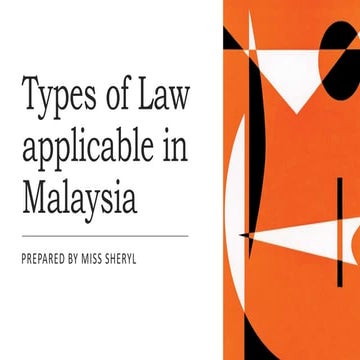 Chapter 2 Types of Law applicable in Malaysia.pptx