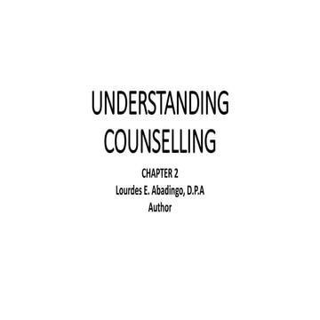 Chapter 2 Understanding Counselling