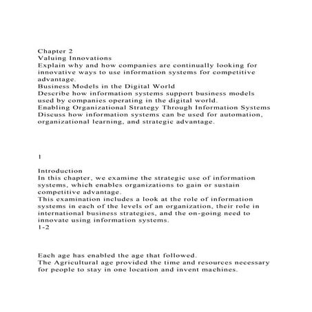 Chapter 2Valuing InnovationsExplain why and how companies ar.docx
