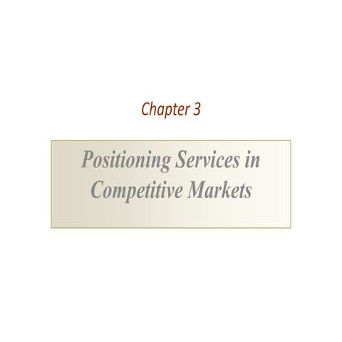Utsav Mahendra : Positioning Services in Competitive Markets 