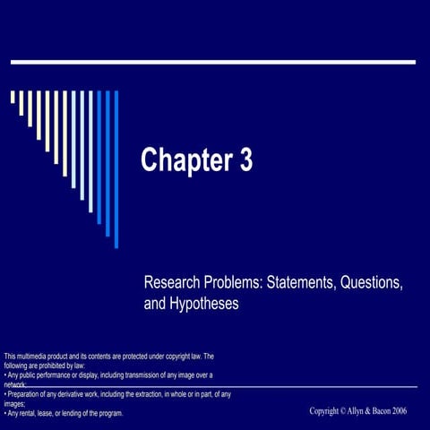 Chapter 3 - Problem Statement Formulation