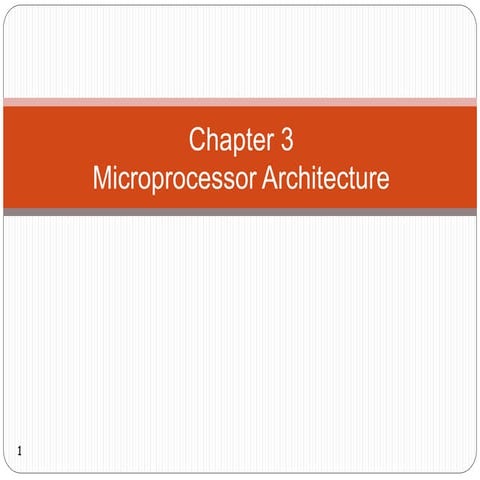 Microprocessor 8085 Chapter 3 | PPTX