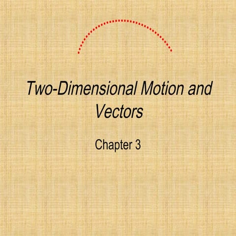 Chapter 3. vectors projectiles