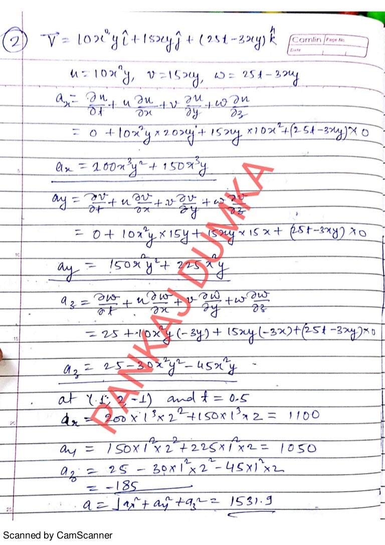 solution of introductoin to fluid mechanics and machines(Prof. Som and  Prof. Biswas) Chapter 3