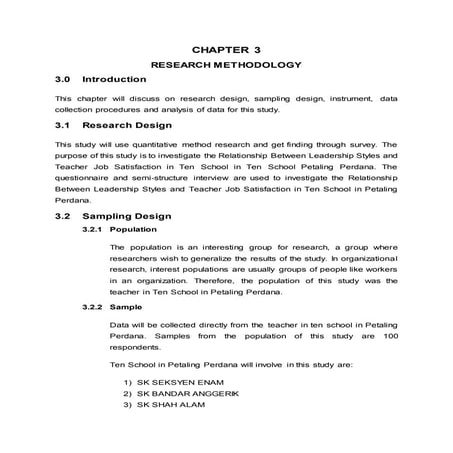 Chapter 3- A STUDY ON THE RELATIONSHIP BETWEEN LEADERSHIP STYLES AND TEACHERS...