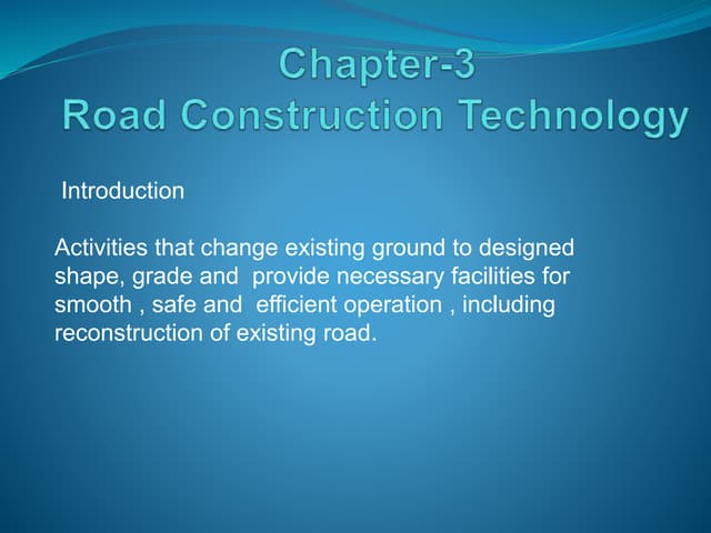 Stages Of Road Construction: Step by Step | PDF