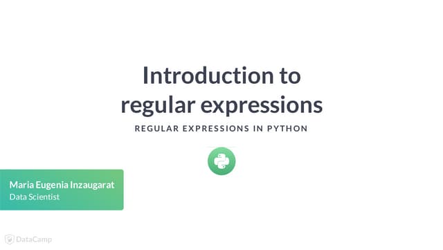 Regular expression in python for students
