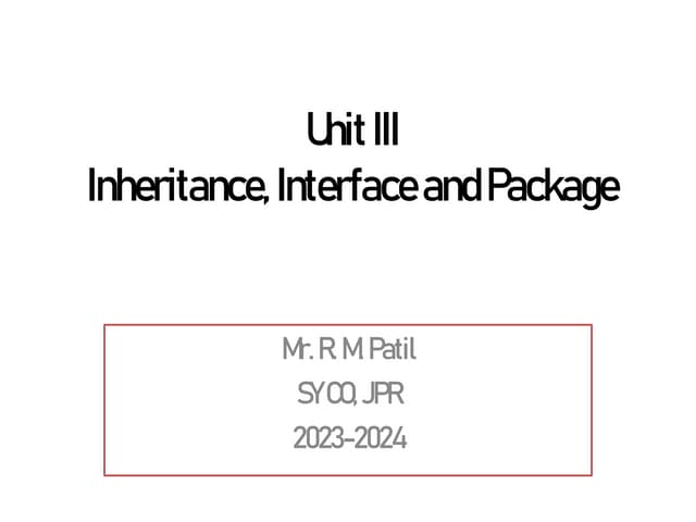 Java notes of Chapter 3 presentation slides | PPT