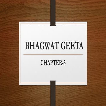 Bhagwat Geeta Karma Yoga, Chapter-3 learn
