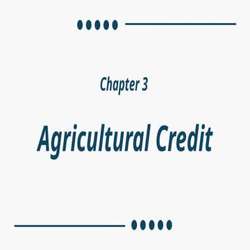 Agricultural Credit , BBA IB notes , TY BBA