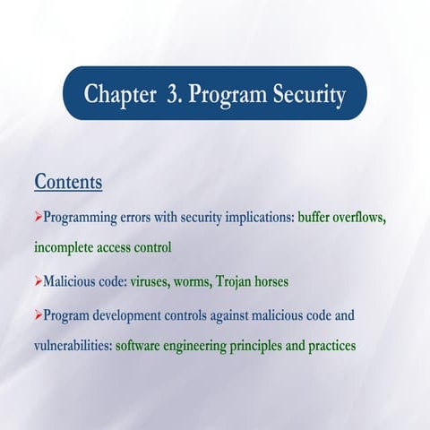 security related to software program discuss how it protect and defend from s...