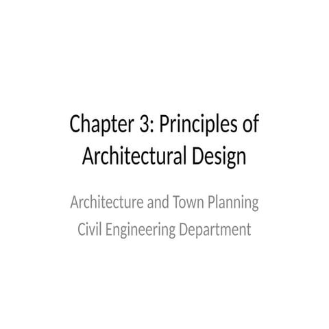 Chapter 3 principles of architectural design | PPTX